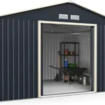 Costway Metal Tool Shed – 10.85 m² (340 × 255 × 210 cm) – Durable Outdoor Storage