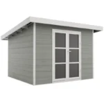 SINTRA Composite Garden Shed 9 m² – Light Grey | Modern & Durable