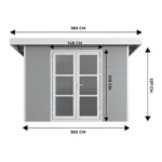 SINTRA Composite Garden Shed 9 m² – Light Grey | Modern & Durable - Image 3